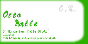 otto malle business card